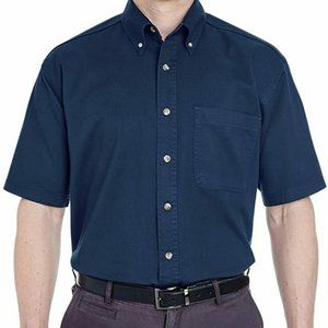 NWT ULTRACLUB CYPRESS DENIM NAVY BUTTON FRONT XL